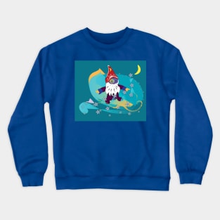 Surf dwarf Crewneck Sweatshirt